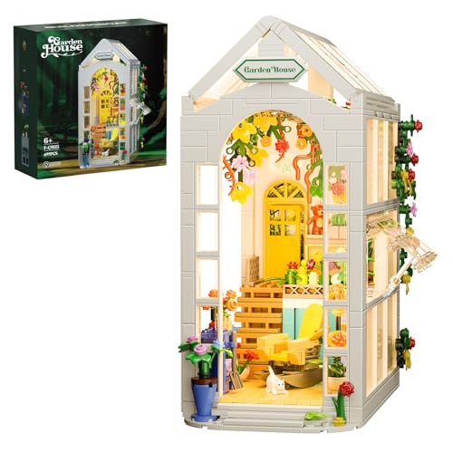 Gewächshaus Baukasten Bauspielzeug mit LED Licht, Blumenhaus Bauset Gewächshäuser, Kinder,Erwachsene(699 Stück) von Millionspring