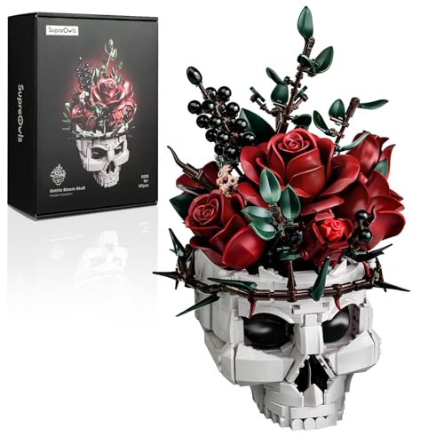 Millionspring-Bausatz für rote Rosensträuße mit Totenkopfvase, rote künstliche Rosen, Geschenke für Sie und Ihn zum Geburtstag, Jahrestag, Valentinstag, Halloween, Weihnachten, Gothic-Heimdekoration Millionspring-Bausatz für rote Rosensträuße mit Totenkopfvase, rote künstliche Rosen, Geschenke für Sie und Ihn zum Geburtstag, Jahrestag, Valentinstag, Halloween, Weihnachten, Gothic-Heimdekoration von Millionspring