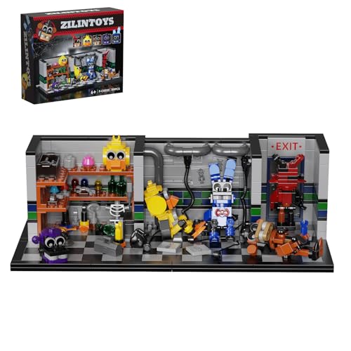 Millionspring FNAF-Teile- und Serviceraum-Bausatz, kreatives 5-Night-at-Freds-Charakterfiguren-Bauspielzeug, Geschenkidee für Erwachsene und Kinder (709 Teile) von Millionspring