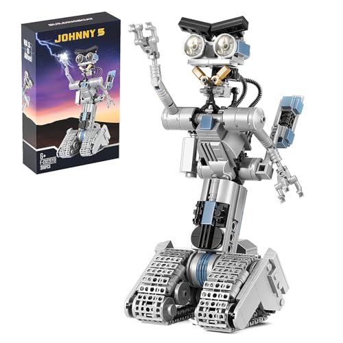 Millionspring Johnny 5 Roboter Bauspielzeugset für Jungen und Mädchen, Roboter Mecha Figuren Modellspielzeug, Erziehen STEM ab 6 Jahren, Halloween (386 Teile) von Millionspring