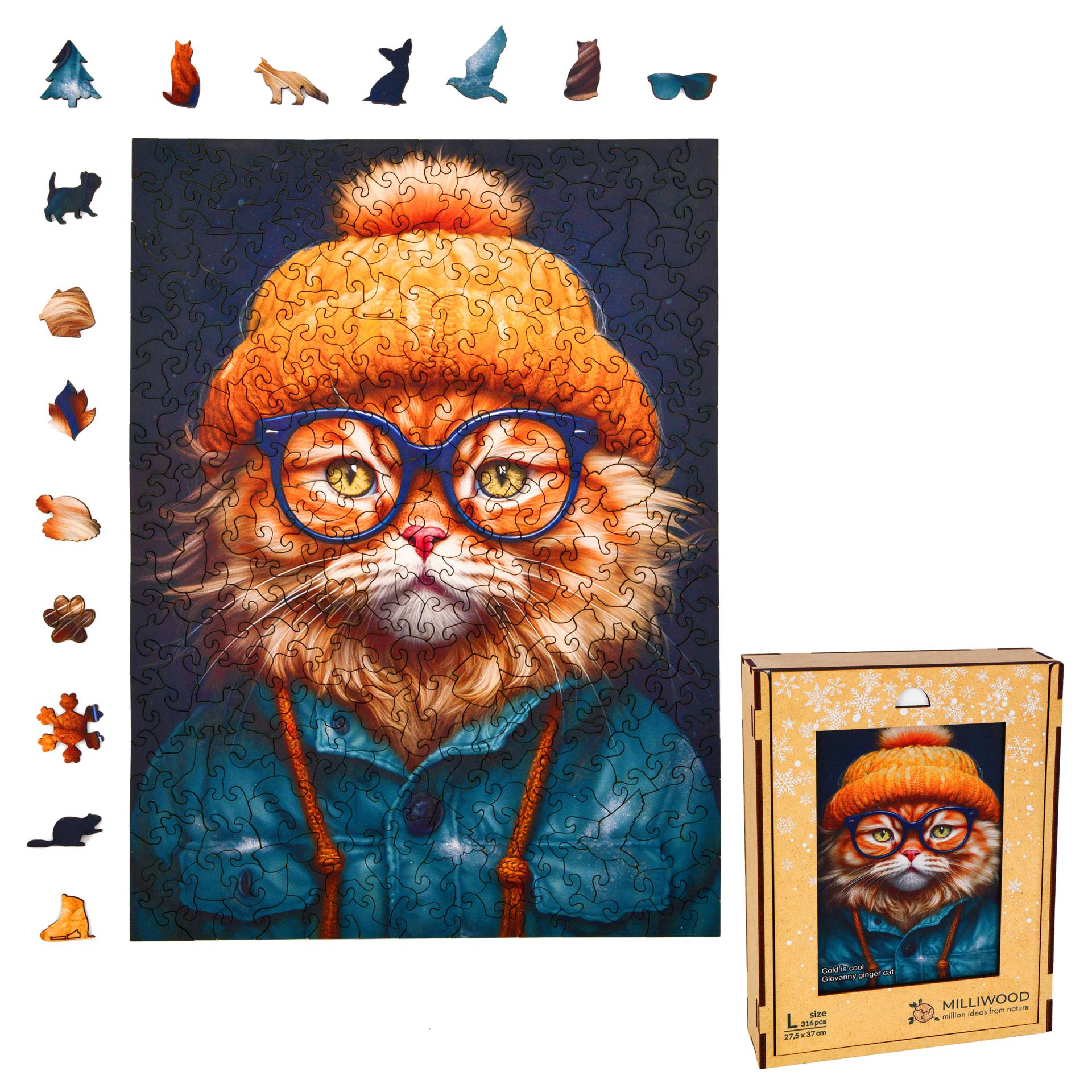 Milliwood Holzpuzzle - Giovanny Roter Kater 316 Teile Puzzle Miliwood-5020 Milliwood Holzpuzzle - Giovanny Roter Kater 316 Teile Puzzle Miliwood-5020 von Milliwood