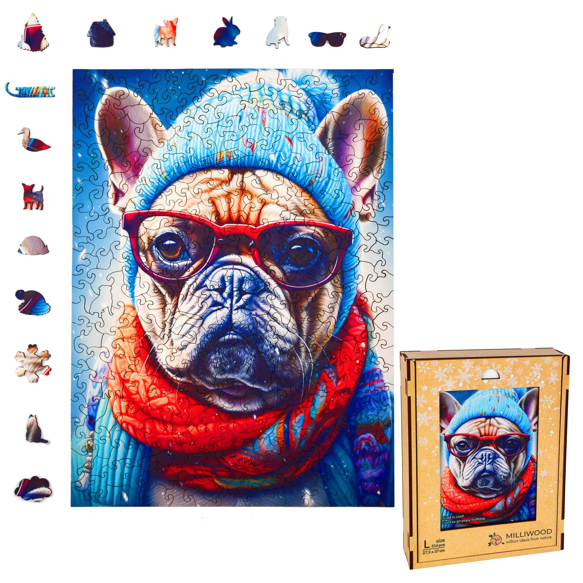 Milliwood Holzpuzzle - Gustav mürrischer Bulldog 316 Teile Puzzle Miliwood-5017 Milliwood Holzpuzzle - Gustav mürrischer Bulldog 316 Teile Puzzle Miliwood-5017 von Milliwood