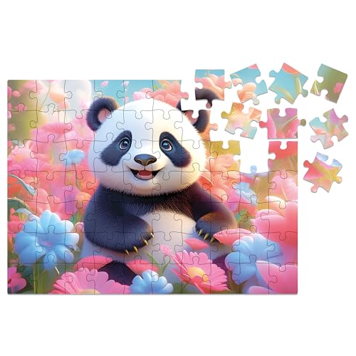 Milliwood Yippee Cutie Serie - Panda Puzzle - Puzzles mit einem bezaubernden Kunstwerk - Unterhaltung für die ganze Familie - Klassische Form, 28.5x21cm - 70 Teile von Milliwood