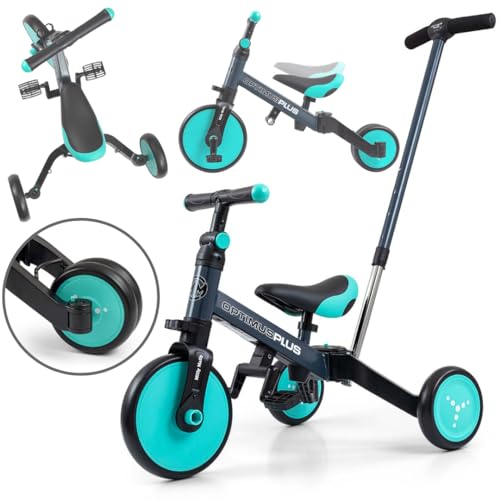 4-in-1-Dreirad mit Griff Optimus Plus Blue Mint Milly Mally 4-in-1-Dreirad mit Griff Optimus Plus Blue Mint Milly Mally von Milly Mally
