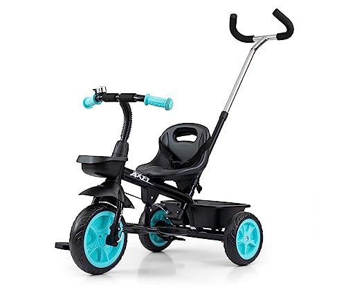 Axel Black Milly Mally Dreirad mit Griff für Kinder zum Lernen Axel Black Milly Mally Dreirad mit Griff für Kinder zum Lernen von Milly Mally