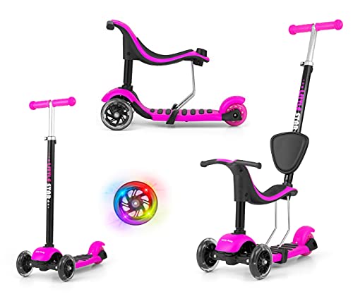 Dreirädriger LED-Roller Scooter Little Star Pink Milly Mally von Milly Mally