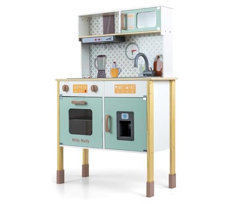 Kinderküche aus Holz mit leuchtenden Accessoires Björn Mint Milly Mally von Milly Mally