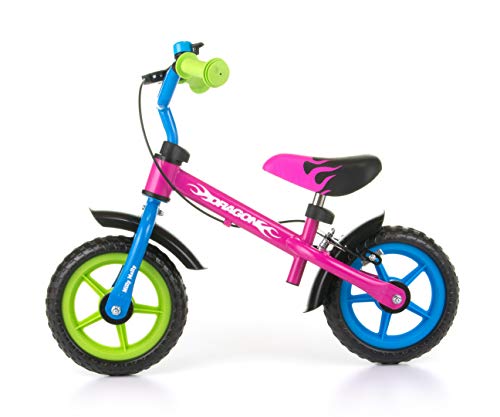 Milly Mally Drachenfahrrad mit Bremse für Kinder, mehrfarbige Schaumstoffräder von Milly Mally