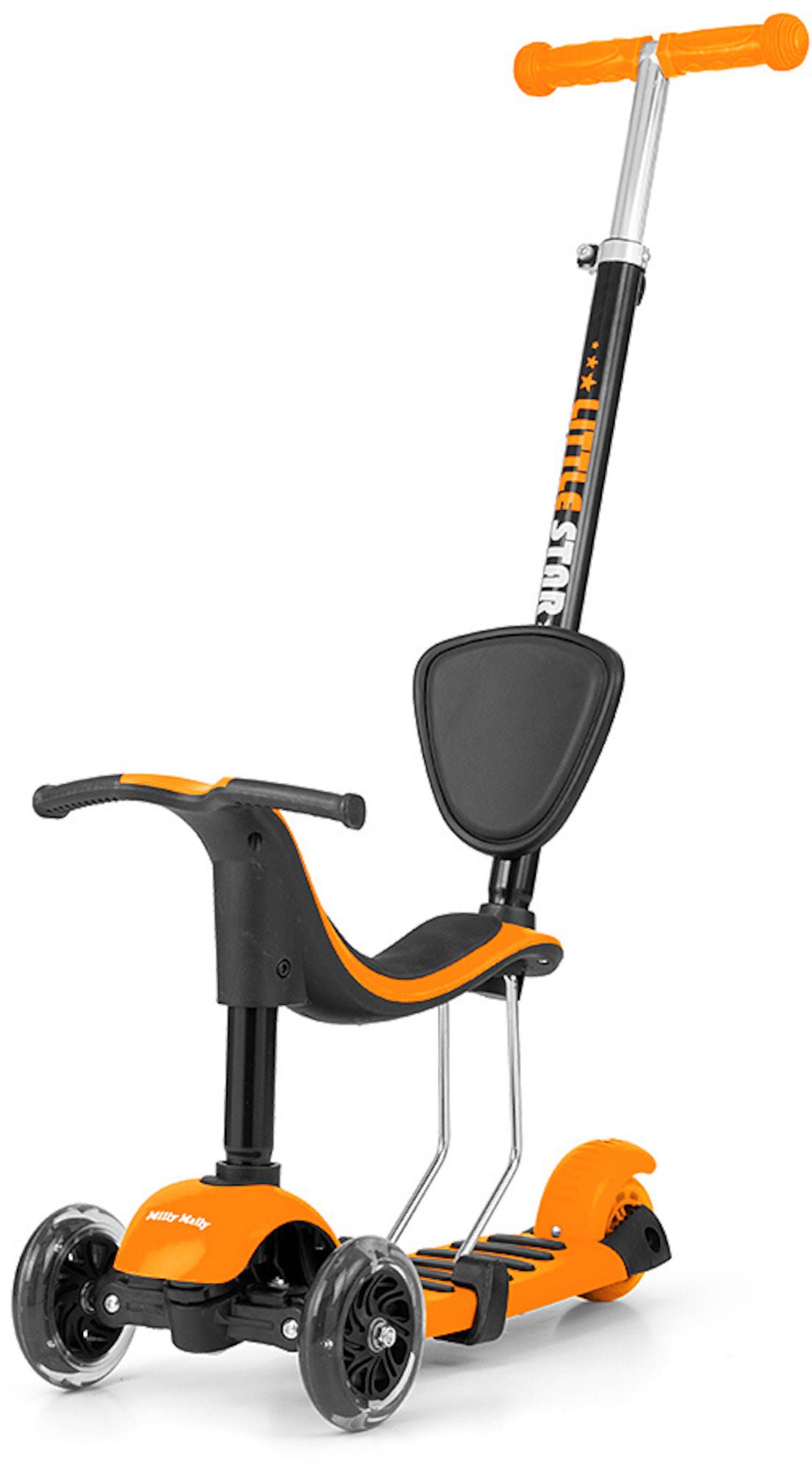 Milly Mally Little Star Rutschfahrzeug/Scooter 3-in-1, Orange Milly Mally Little Star Rutschfahrzeug/Scooter 3-in-1, Orange von Milly Mally