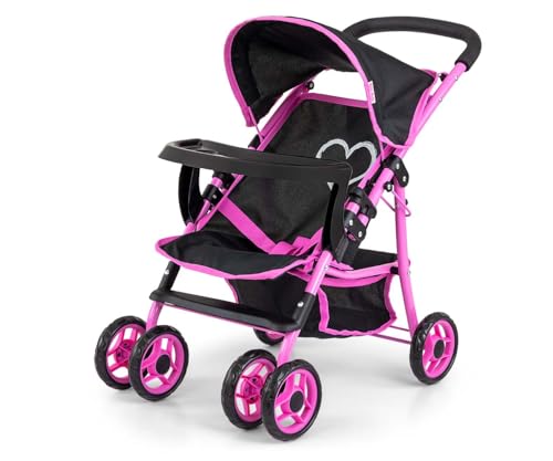 Milly Mally Puppenwagen Kate klappbar, für Mädchen ab 3 Jahren, mit Verdeck, Schaumrädern, Gurten Prestige Black Milly Mally Puppenwagen Kate klappbar, für Mädchen ab 3 Jahren, mit Verdeck, Schaumrädern, Gurten Prestige Black von Milly Mally