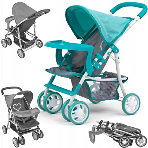 Milly Mally Puppenwagen Kate klappbar, für Mädchen ab 3 Jahren, mit Verdeck, Schaumrädern, Gurten Prestige Mint Minze Milly Mally Puppenwagen Kate klappbar, für Mädchen ab 3 Jahren, mit Verdeck, Schaumrädern, Gurten Prestige Mint Minze von Milly Mally