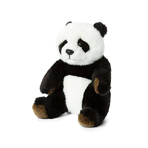 WWF 15183012 WWF00543 Plüsch Panda sitzend, realistisch gestaltetes Plüschtier, ca. 15 cm groß und wunderbar weich, schwarz-Weiss von WWF