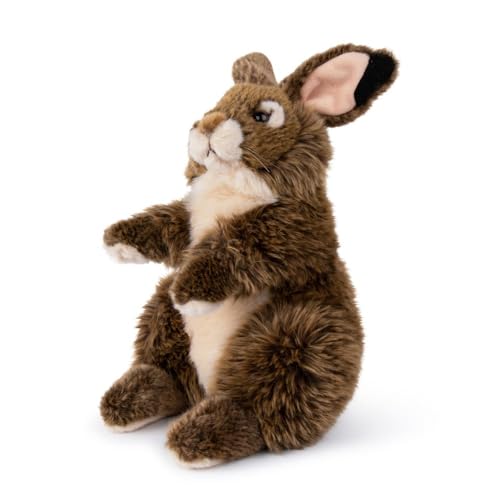 WWF 14519 - Plüschtier Hase, lebensecht gestaltetes Kuscheltier, ca. 30 cm groß, wunderbar weich und kuschelig, Handwäsche möglich von WWF