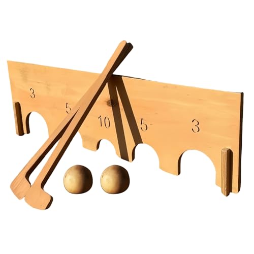 Beach Golf Game for Sand, Wooden Golfing Carnival Ball Set to Kids and Adults, Outdoor Family Match, Camping, Garden Gatherings, Travel, Birthdays, Festivals 15.75x5.91x1.18 Inches von Mimoqk