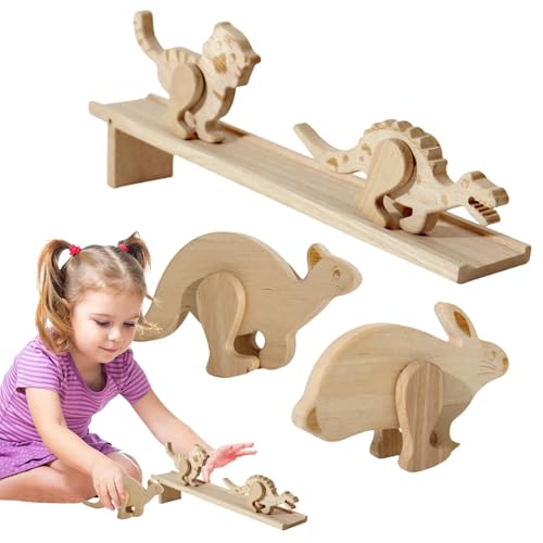 Holzspielzeug für frühes Lernen, Holzblockspielzeug für interaktives Gehspielzeug, Holzblockspielzeug für das Vorschulalter, Entwicklungsblock aus, jo von Mimoqk
