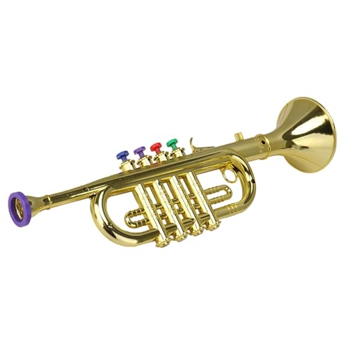 Kids Toy Trumpet, Toddler Wind Instrument, Musical Horn for Children, Colorful 4 Key Design, Rhythm Development, 37x10x9cm Size, ABS , Preschool Music Fun for Kids Toy Trumpet, Toddler Wind Instrument, Musical Horn for Children, Colorful 4 Key Design, Rhythm Development, 37x10x9cm Size, ABS , Preschool Music Fun for von Mimoqk