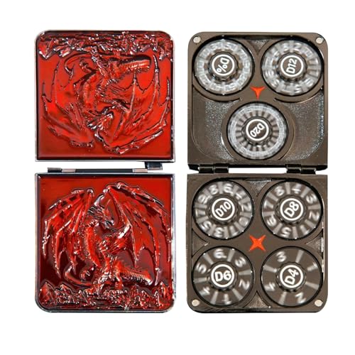 Metal Dice - Familienspiele für Heimspiele, Partyabende mit Magnetkasten, Taschenwürfel Set für Erwachsene Teenager Freunde Hausreisen, Feiertagswochenende Spiele, Compact -Aufbewahrungskoffer von Mimoqk