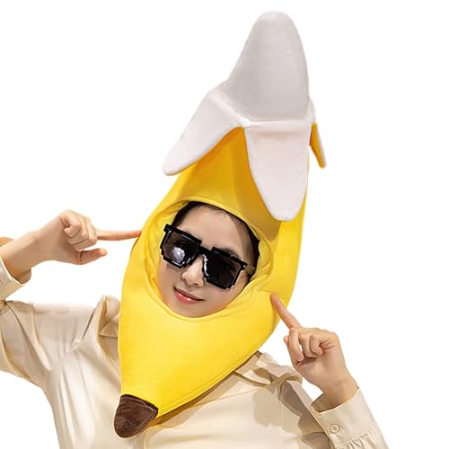 Mimoqk Banana-Hut-Kostüm, lustiges Plüsch-Banana, tropisches Kleid, leicht, Cosplay, Headgear für Damen, Herren, Teenager, Veranstaltungen, Tiere, Obsthütte, 66 x 10,6 cm Mimoqk Banana-Hut-Kostüm, lustiges Plüsch-Banana, tropisches Kleid, leicht, Cosplay, Headgear für Damen, Herren, Teenager, Veranstaltungen, Tiere, Obsthütte, 66 x 10,6 cm von Mimoqk