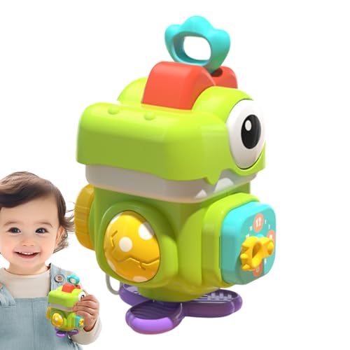 Mimoqk Dinosaur Learning Toy, Toddler Activity Game, Preschool Travel Toy, Interactive Educational Features, Compact and Fun Design for Boys Girls Travel Play, 4,13 x 3,35 x 5,31 Zoll von Mimoqk