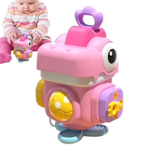 Mimoqk Dinosaur Learning Toy, Toddler Activity Game, Preschool Travel Toy, Interactive Educational Features, Compact and Fun Design for Boys Girls Travel Play, 4.13x3.35x5.31 Inches von Mimoqk