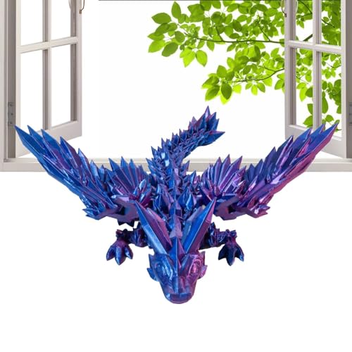 Mimoqk Drache Bedruckt mit Flügeln, Drachenei Bedruckt in – Gelenkspielzeug Dragon Fidget als Überraschung – Gelenkdrache Jahr des, schöner Flexibler Drache zur Entlastung von Mimoqk
