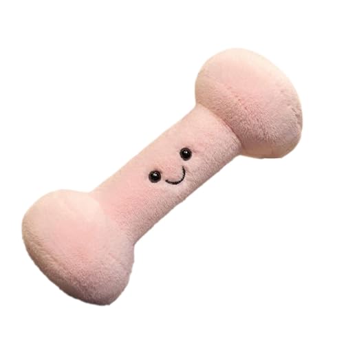 Mimoqk Dumbbell Plush Toy, Stimulation Workout Tool Plush, Workout Collectible Figur, Soft and Safe Design, Lightweight and Easy to Hold for Kids' Birthday Parties, 7,87 Zoll von Mimoqk