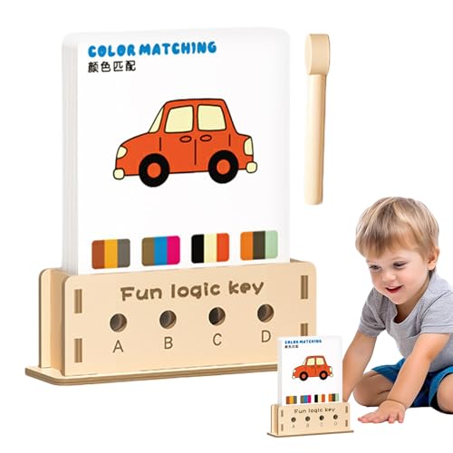 Mimoqk Farbabstimmung, Lernspielzeug für die Entsprechung, Lernaktivität ab 4 Jahren, Haus, Schule, Kindergarten von Mimoqk
