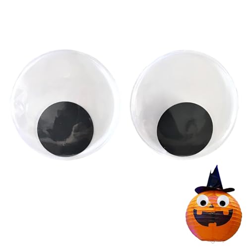 Mimoqk Große Wackelaugen Selbstklebend - 1 Paar Selbstklebende Bastelaugen - Deko Für Wohnung Studentenzimmer Büro Schule Zimmer Tür Schreibtisch Halloween Thanksgiving von Mimoqk