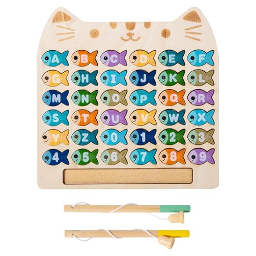 Mimoqk Kids Fishing Toy, Interactive Fishing Game, Fine Motor Skills Toy, Fish Catching Game, Interactive Magnetic Fishing Game with Cute Cat Shape, 2 Poles, and Fish Catching Fun for Preschool Kids Mimoqk Kids Fishing Toy, Interactive Fishing Game, Fine Motor Skills Toy, Fish Catching Game, Interactive Magnetic Fishing Game with Cute Cat Shape, 2 Poles, and Fish Catching Fun for Preschool Kids von Mimoqk