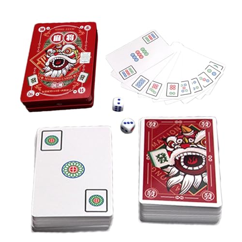 Mimoqk Mahjong-Kartenspiel, offizieller Mahjong-Kartenstandard – Mahjong-Karte, offizieller chinesischer Standard, Iron Case Mahjong-Karte mit großen Buchstaben für soziale Aktivitäten, Treffen Mimoqk Mahjong-Kartenspiel, offizieller Mahjong-Kartenstandard – Mahjong-Karte, offizieller chinesischer Standard, Iron Case Mahjong-Karte mit großen Buchstaben für soziale Aktivitäten, Treffen von Mimoqk