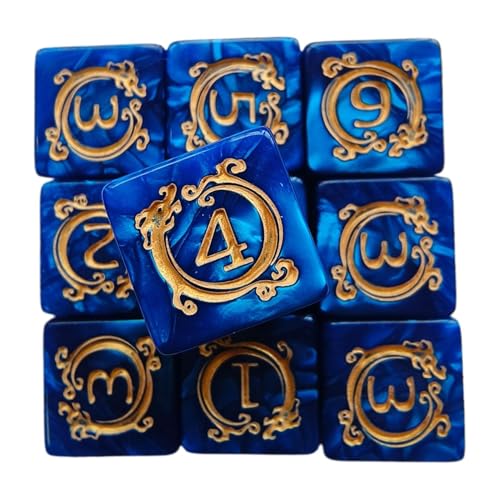 Mimoqk Polyhedral Dice, Table Game Dice, Role-Playing Accessories, 10pcs Dragon Pattern Set, Colorful Design, Durable Resin, for RPG, Desk Decor, Kids, Adults, Men, Women Mimoqk Polyhedral Dice, Table Game Dice, Role-Playing Accessories, 10pcs Dragon Pattern Set, Colorful Design, Durable Resin, for RPG, Desk Decor, Kids, Adults, Men, Women von Mimoqk