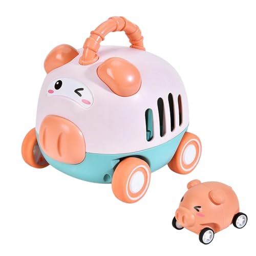 Mimoqk Press and Go Car, Cartoon Animal Vehicle, Inertia Sliding Toy, 4.33x4.33x3.54 inches, Cute Pressing Friction Car, Fine Motor Skills Development, Playtime Fun von Mimoqk