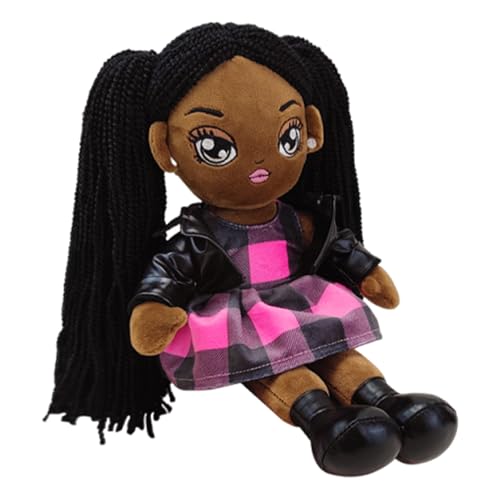 Mimoqk Schwarze Babypuppen,Afroamerikanische Puppen und Stofftiere - Pädagogisches Interaktives Spielzeug Für Kleinkinder Mädchen Geschenkideen Rollenspiel von Mimoqk