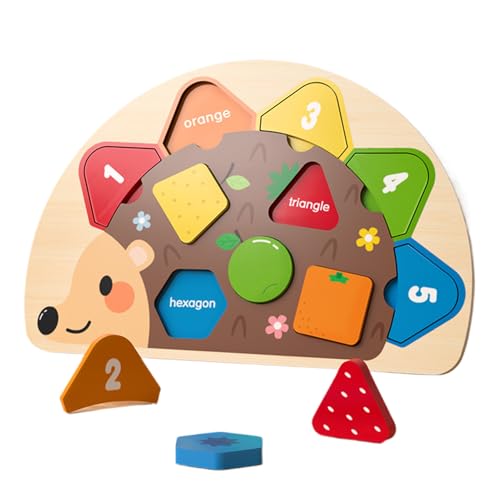 Mimoqk Shape Sorter Toy, Holz Hedgehog Puzzle, Early Learning Color Blocks, Fine Motor Skill Builder for Preschool, Classroom, Home, Car, School Playroom, 25 x 16 x 15 cm Mimoqk Shape Sorter Toy, Holz Hedgehog Puzzle, Early Learning Color Blocks, Fine Motor Skill Builder for Preschool, Classroom, Home, Car, School Playroom, 25 x 16 x 15 cm von Mimoqk