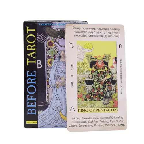 Mimoqk Tarot Cards, Oracle Deck, Fortune Telling Set, 78 Card Wahrsagenspiel mit Guidebook, tragbares Spiritual Tool, Accurate Readings, Beautiful Artwork for Beginners and Professionals Mimoqk Tarot Cards, Oracle Deck, Fortune Telling Set, 78 Card Wahrsagenspiel mit Guidebook, tragbares Spiritual Tool, Accurate Readings, Beautiful Artwork for Beginners and Professionals von Mimoqk