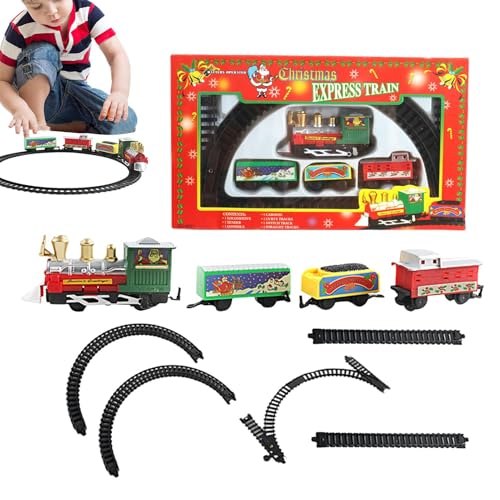 Mimoqk Weihnachtszug Set Mit Schiene - Kleinkinder Spielzeug Weihnachtszüge,Festliche Elektrische Spielzeug Für Mädchen Zuhause Familienfeier Versammlung Spielzeit Aktivitäten Mimoqk Weihnachtszug Set Mit Schiene - Kleinkinder Spielzeug Weihnachtszüge,Festliche Elektrische Spielzeug Für Mädchen Zuhause Familienfeier Versammlung Spielzeit Aktivitäten von Mimoqk