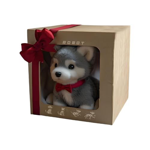 Robotic Dog, Plush Toy, Interactive Barking Walking Tail-Wagging Pet, Soft Animal Companion Gift Idea, Puppy Toy for Kids Classroom Home Learning Play, Multicolor, 5.12x3.94 Inches von Mimoqk