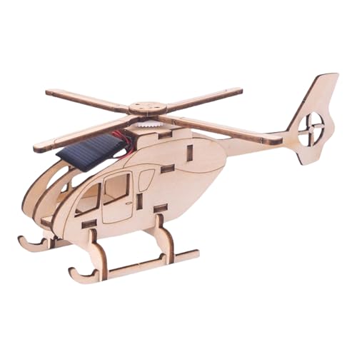 Solar Helicopter Kit, Wooden Model Puzzle, Stem Toy, Creative Craft Game, Educational Science Set, Fun Learning Activity for Birthday, 6.69x2.76 Inches von Mimoqk