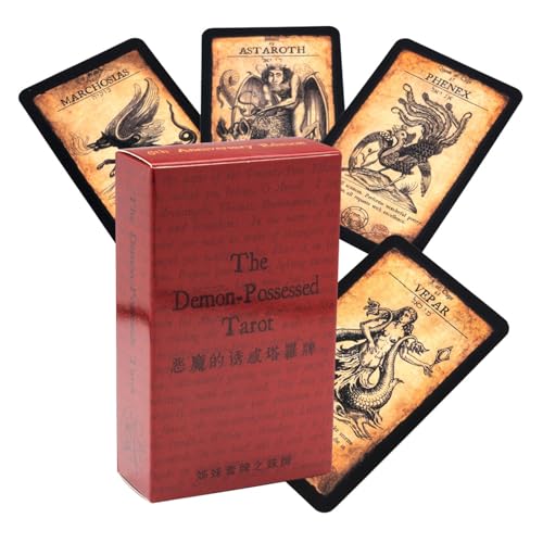 Tarot Cards, English Version Oracle Decks, Insight Conversation Game Set, Divination Board Set for Beginners Professionals Adults Women Men Family Use, 4.14x2.44 inches von Mimoqk