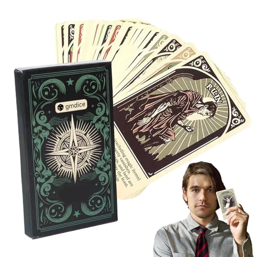 Tarot Cards, Oracle Deck, Fortune Game, Visionary Imagery, Ethereal Aesthetics, Portable Accessory, Dynamic Kit with Creative Allure for Gatherings, Celebrations, Revelries Tarot Cards, Oracle Deck, Fortune Game, Visionary Imagery, Ethereal Aesthetics, Portable Accessory, Dynamic Kit with Creative Allure for Gatherings, Celebrations, Revelries von Mimoqk
