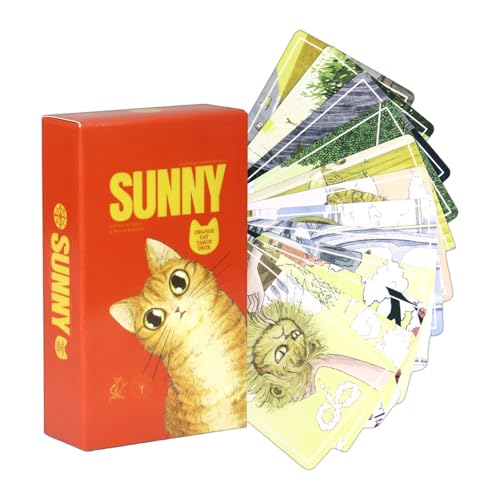 Tarot Deck, Cat Cards, Fortune Game, Spiritual Guide, Mindfulness Tool, Meditation Aid, Self Discovery, Future Insight, Party Fun, Gift Idea, with Printed Meanings for Women Men Tarot Deck, Cat Cards, Fortune Game, Spiritual Guide, Mindfulness Tool, Meditation Aid, Self Discovery, Future Insight, Party Fun, Gift Idea, with Printed Meanings for Women Men von Mimoqk