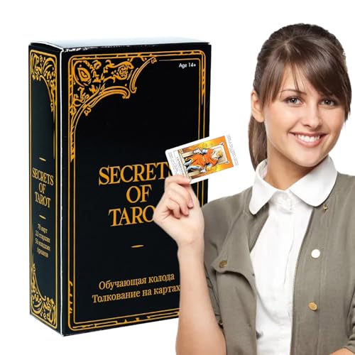 Tarot Deck – Oracle Anfänger für Frauen, Partys, Unterhaltung, spirituelle Anleitung mit einfacher Bedienung, ein mystisches Set für Tisch, Brett, Büro, Spielzeug, Lernen Tarot Deck – Oracle Anfänger für Frauen, Partys, Unterhaltung, spirituelle Anleitung mit einfacher Bedienung, ein mystisches Set für Tisch, Brett, Büro, Spielzeug, Lernen von Mimoqk