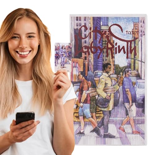 Tarot of City Labyrinth, Fortune Telling Card Game, 78 Karten für Frauen, Tarot Cards für Mädchen, Witch Tarot Deck, Tarot for Women, Tarot Cards for Girls, Fortune Telling Tarot Deck, Witchy Tarot Tarot of City Labyrinth, Fortune Telling Card Game, 78 Karten für Frauen, Tarot Cards für Mädchen, Witch Tarot Deck, Tarot for Women, Tarot Cards for Girls, Fortune Telling Tarot Deck, Witchy Tarot von Mimoqk