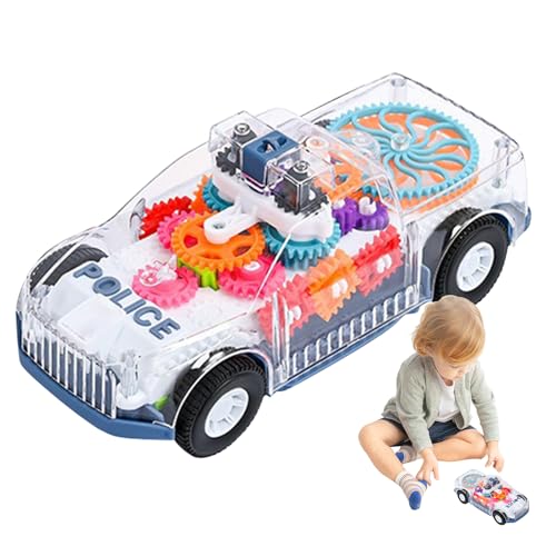 Transparentes Auto, Sensory Car, Electric Motor Fuels Gear Motion, Radiant Lights Spark Wonder, Music Boosts Play, Secure Build Approved Safety, Stem Toy for Birthday von Mimoqk
