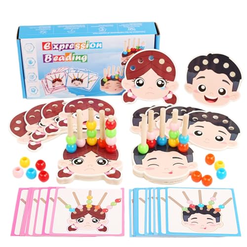 Wooden Lacing Bead Toy, Color Matching Sorter, Fine Motor Skills Game, STEM Educational Toy for Boys and Girls, Cognitive Development, Interactive Learning, Multicolor, Great for Wooden Lacing Bead Toy, Color Matching Sorter, Fine Motor Skills Game, STEM Educational Toy for Boys and Girls, Cognitive Development, Interactive Learning, Multicolor, Great for von Mimoqk