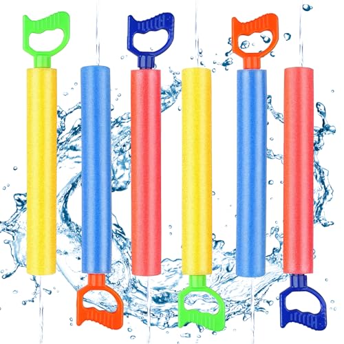 6 Stück 42cm Wasserpistolen für Kinder,Bunte Spritzpistole Wasserspritze,Schaum Wasserspritzpistole Strandspielzeug,Wasser Squirter für Kinder Sommer Schwimmbad Strand Wasser Aktivität Wasserspielzeug 6 Stück 42cm Wasserpistolen für Kinder,Bunte Spritzpistole Wasserspritze,Schaum Wasserspritzpistole Strandspielzeug,Wasser Squirter für Kinder Sommer Schwimmbad Strand Wasser Aktivität Wasserspielzeug von MinXin