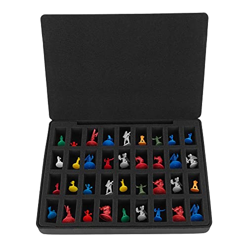 Minahao Harte EVA-Miniatur-Figurenbox, Tragetasche für 36 Spielfiguren, vorgerillte Schaumstoffschicht, kompatibel mit 40 K, DND und allen kleinen Miniaturen (nur Gehäuse) (schwarz) von Minahao