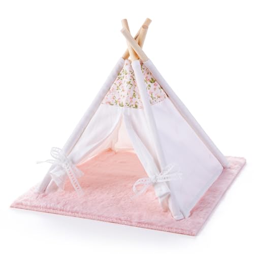 Dollhouse Bettvorhang, 1: 12 Skala Beige Dollhouse Mesh Bett Vorhang, Puppenhaus Schlafzimmerzubehör Möbel (Rosa) von Minamzee