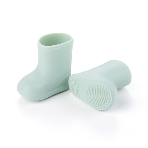 Minamzee 1:12 Miniatur Puppenhaus Gummistiefel, 1 Paar Mini Regenstiefel Feen-Stil Möbeldekoration Für Puppenmöbel Zubehör(Grün) von Minamzee