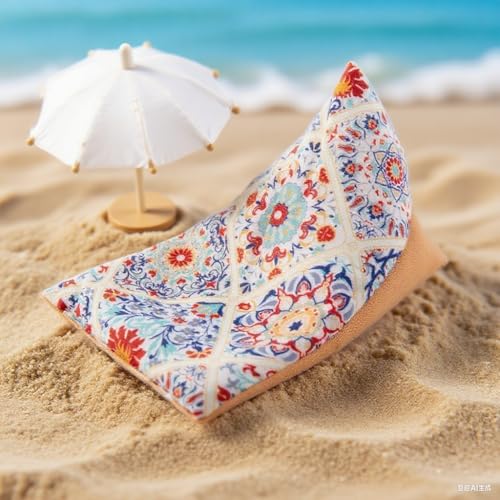 Minamzee 1:12 Puppenhaus Fauler Boden Sofa, Miniatur Bohnensack Stuhl, Mini -Sofa Möbelzubehör für, Wohnzimmer, Schlafzimmer, Strand, Garten (C) von Minamzee